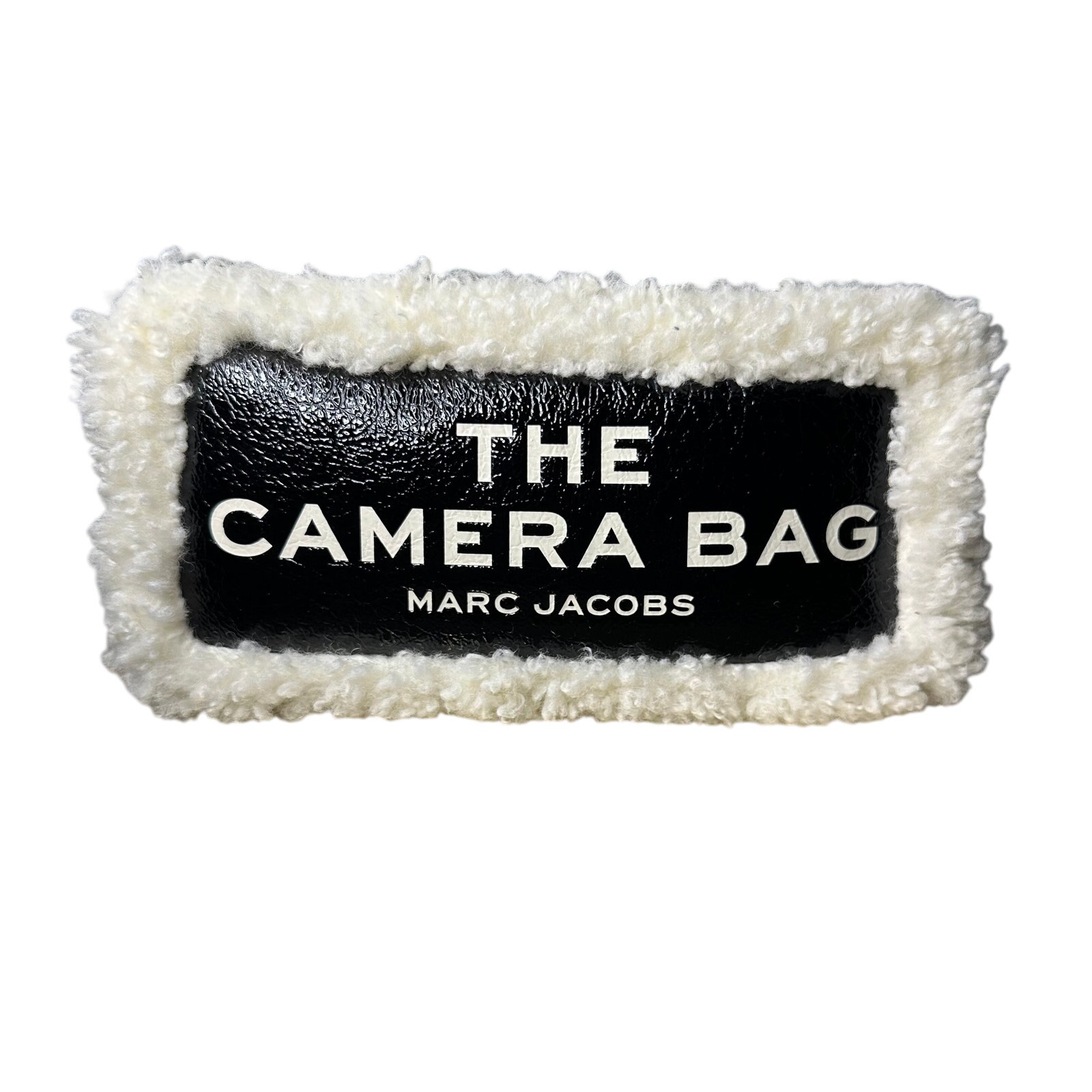 Marc Jacobs Shiny Calfskiin Faux Shearling The Camera Bag Black